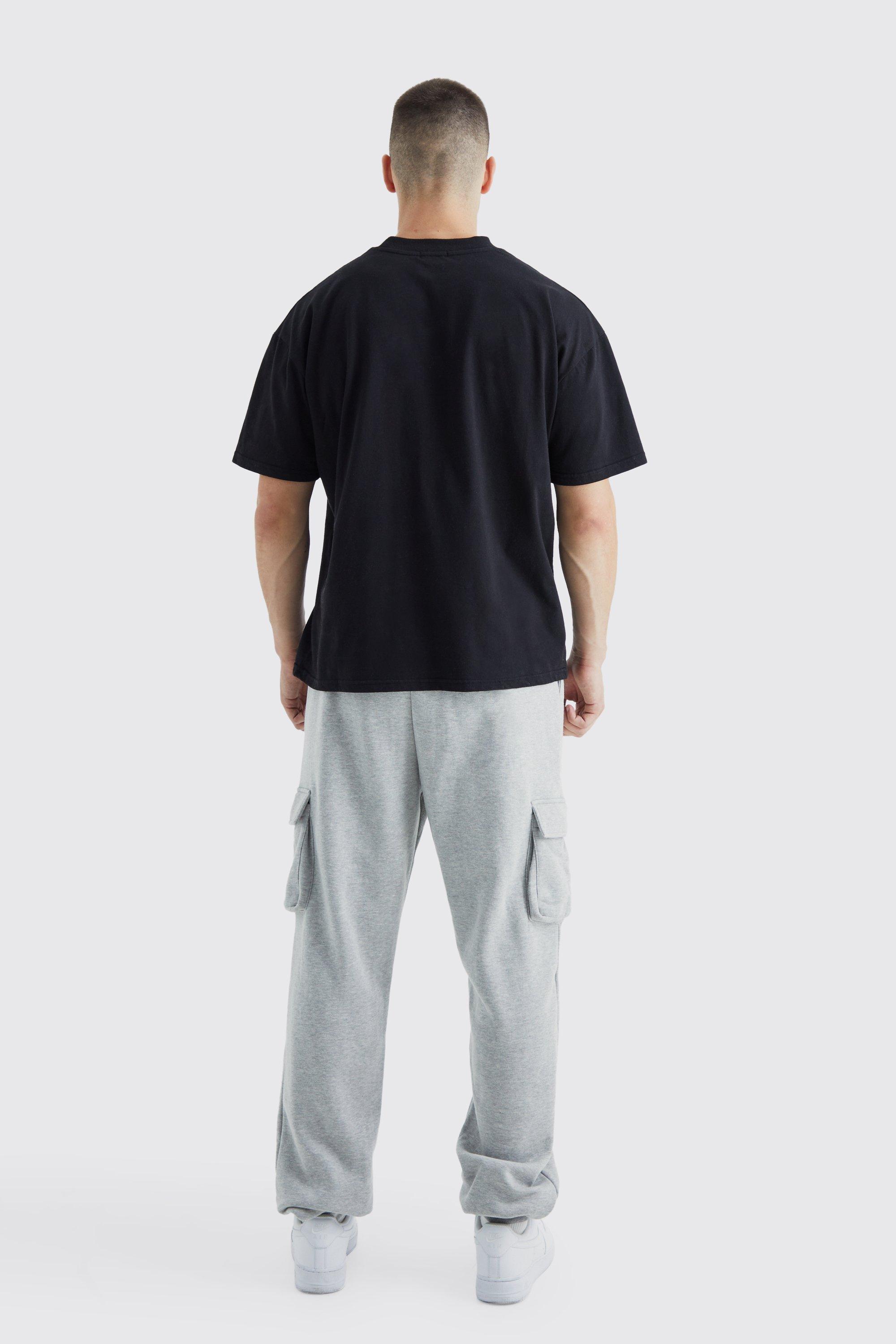 Tall Jersey Knit Cargo Sweatpant With Woven Tab boohoo USA